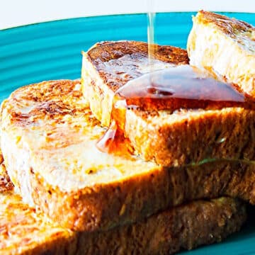 Wide image of french toast.