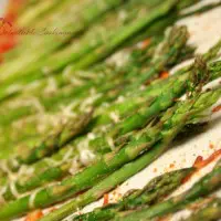 Roasted Asparagus and Cherry Tomatoes with Garlic and Parmesan Recipe