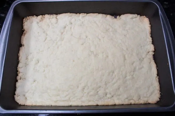 pineapple bars pastry crust after baking