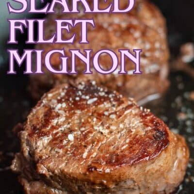 Perfect pan seared filet mignon steaks every time with my easy step-by-step instructions at bakeitwithlove.