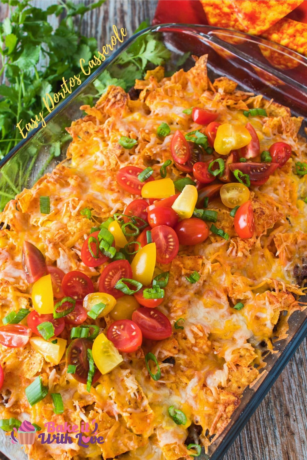 This super easy layered ground beef Doritos Casserole is a family favorite dinner that's ready in no time!