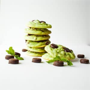 Mint Chocolate Chip York Mini Mint Patty Cookies at Delectable, www.delectablecookingandbaking.com