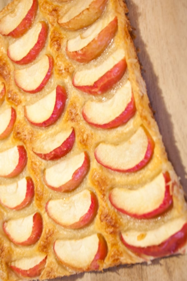 Puff pastry apple tart, www.bakeitwithlove.com