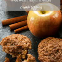 Apple Banana Muffins with Streusel Topping