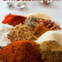 Homemade Chili Seasoning Mix pin image with text title overlay.