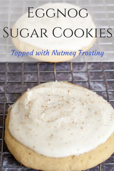 Eggnog Sugar Cookies with Nutmeg Frosting