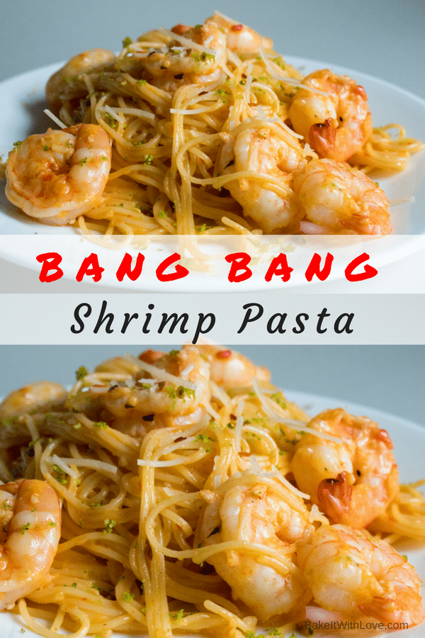 This bang bang shrimp pasta is an easy, quick, cheap dinner for any night of the week!