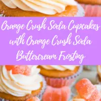 Orange Crush Soda Cupcakes with Orange Crush Soda Buttercream Frosting