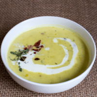 Potato Leek Soup with Bacon & Chives