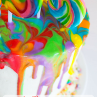 Rainbow Lollipop Drip Cake