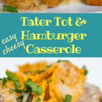 Cheesy Tater Tot Hamburger Casserole is a fantastic hamburger casserole that I grew up eating on busy weeknights!