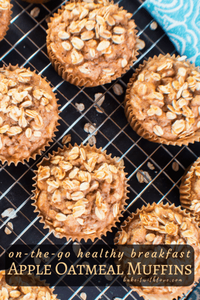 Tasty, healthy Apple Oatmeal Muffins are easy to make and loaded with apple flavors!