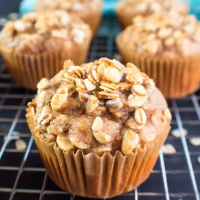 Tasty, healthy Apple Oatmeal Muffins are easy to make and loaded with apple flavors!