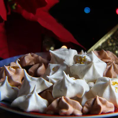 Eggnog and Gingerbread Spiced Meringue Cookies are a wonderful Christmas-time treat!