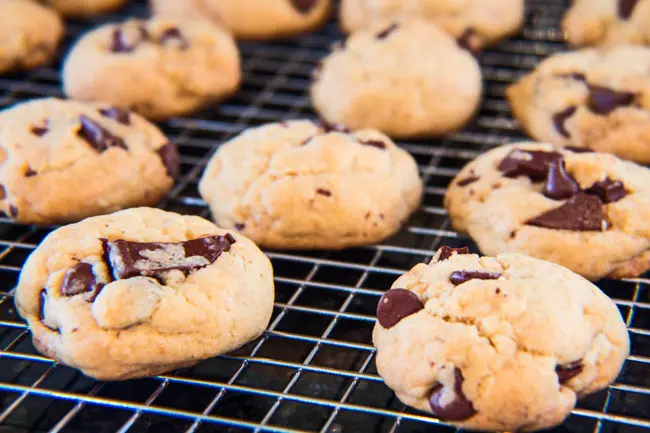 Right out of the oven and absolutely delicious! These perfect soft batch chocolate chip cookies are family favorite!