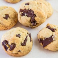 The perfect soft batch chocolate chip cookies are only minutes away with this easy one bowl method recipe!