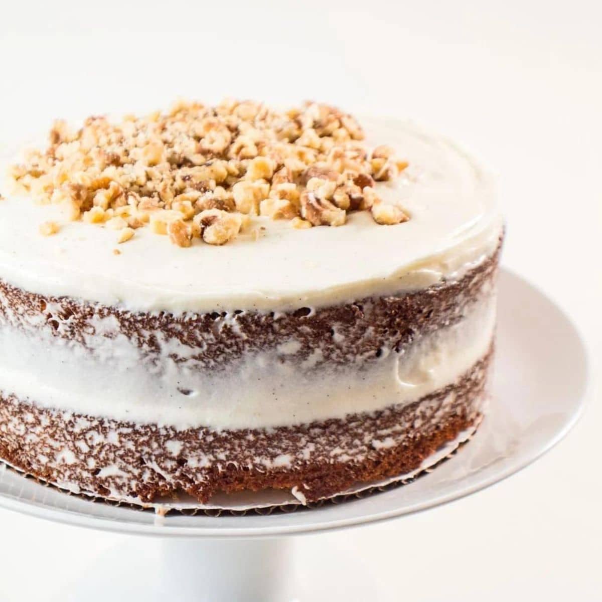 Square image of carrot cake.