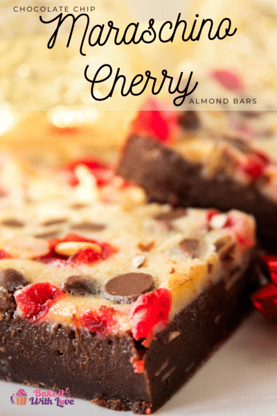 Chocolate Chip Maraschino Cherry Almond Bars are a decadent treat for all of your chocolate covered cherry lovers