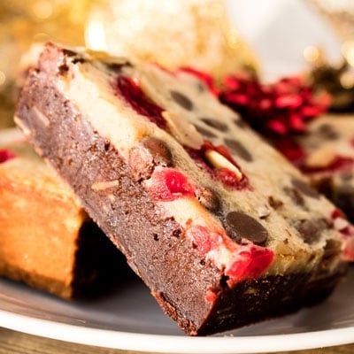 Chocolate Chip Maraschino Cherry Almond Bars are a decadent treat for all of your chocolate covered cherry lovers