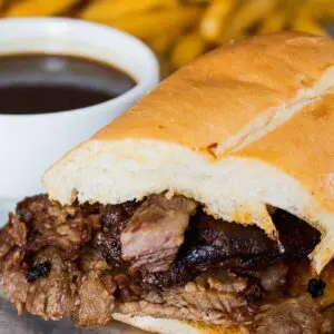 Leftover Prime Rib Dip Sandwich is the perfect use for your leftover prime rib roast and the prime rib red wine au jus