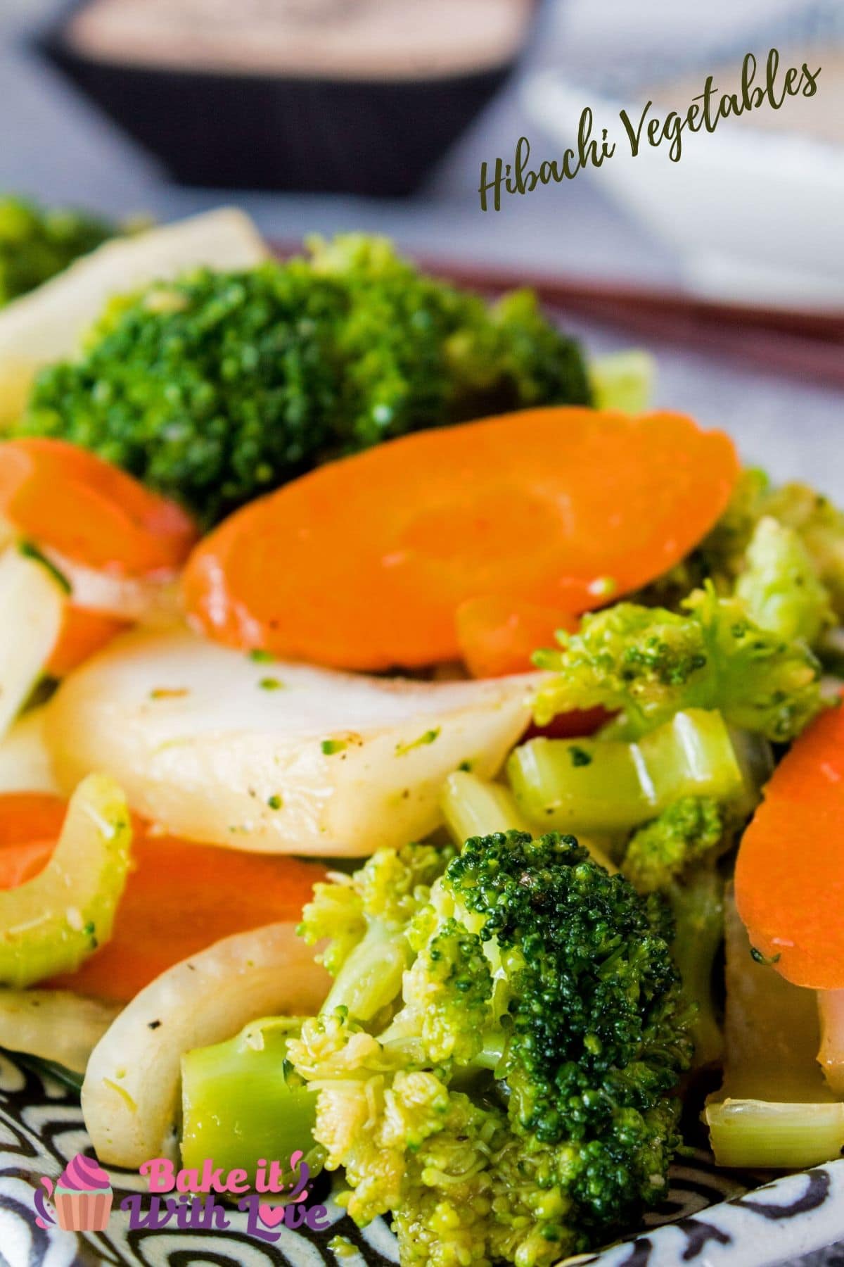 Delicious hibachi style seared vegetables are a great way to round out your hibachi dinner!!