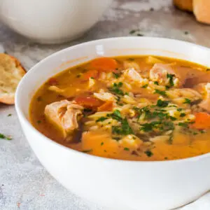 Super easy chicken pastina soup is a delicious classic Italian comfort food!