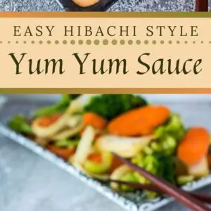 This Japanese steakhouse sauce has many names, but Yum Yum Sauce describes it best!!