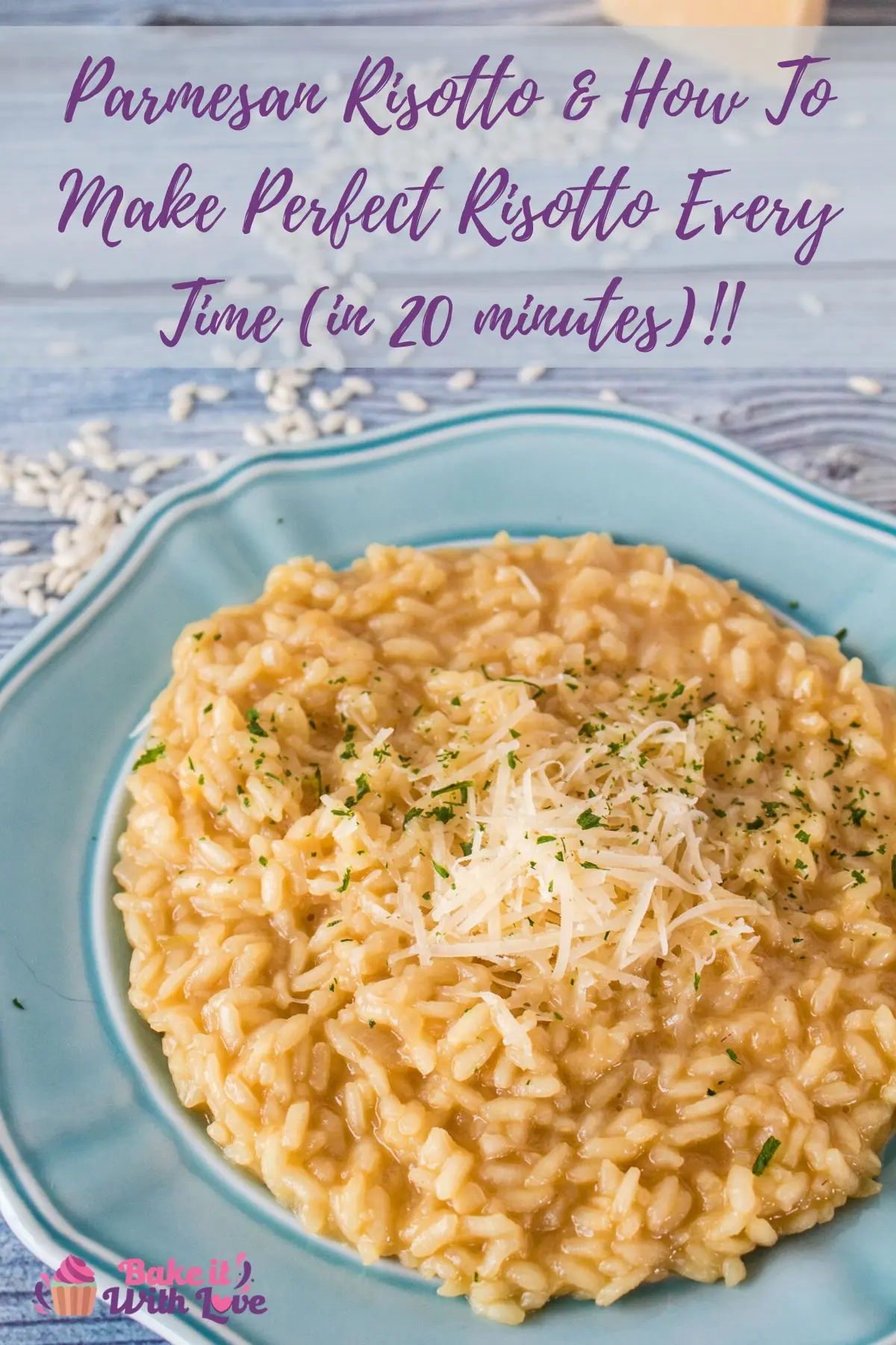 Perfectly creamy Parmesan Risotto is not as daunting as reality television makes it look! It's a super treat and easier than you might think!!