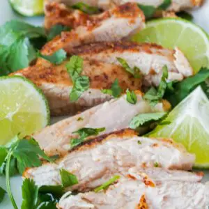 These perfectly seasoned cilantro lime chicken thighs are just right for a Mexican-themed meal!