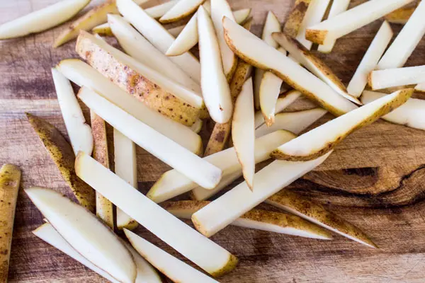 fresh cut french fries before air frying