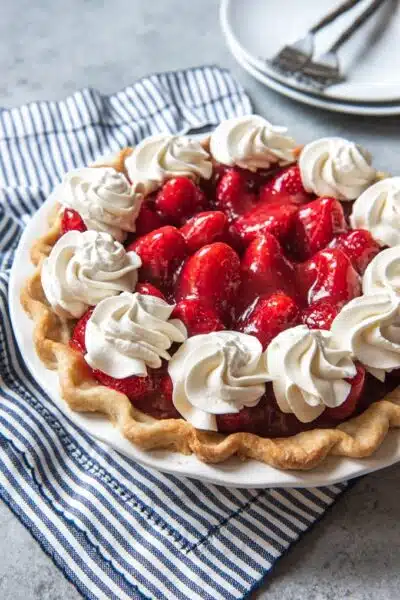 Fresh strawberry pie without jell-o from House of Nash Eats