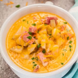 Creamy, cheesy ham chowder is an incredible tasty soup that's super easy to make!