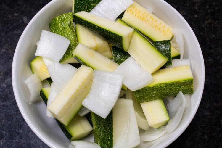 Hibachi Zucchini {Japanese Steakhouse Style Zucchini & Onions} Bake