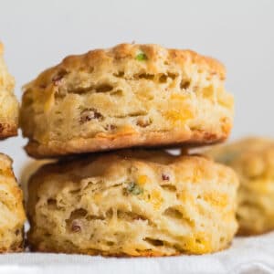 large image tasty cheddar bacon chive biscuits freshly baked and ready to enjoy