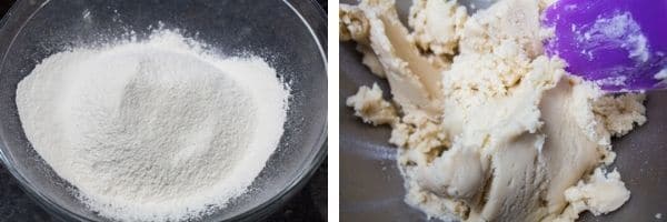 2 image sifted flour is added gradually until shortbread dough comes together