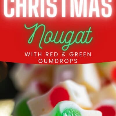 tall pin with two images of the Christmas nougat and text divider.