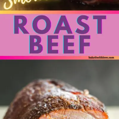 tall pin with two images of the Smoked Beef Roast and text divider.