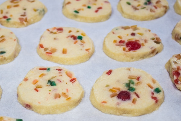 baked fruitcake shortbread cookies should be cooled completely on baking sheet.