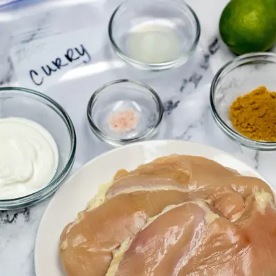 this easy Curry Chicken Marinade comes together with 4 ingredients.