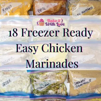 18 Best Chicken Marinades packaged with text overlay.