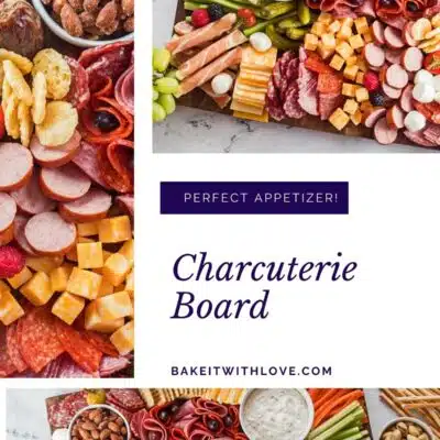 Collage pin with 3 images of the charcuterie board.