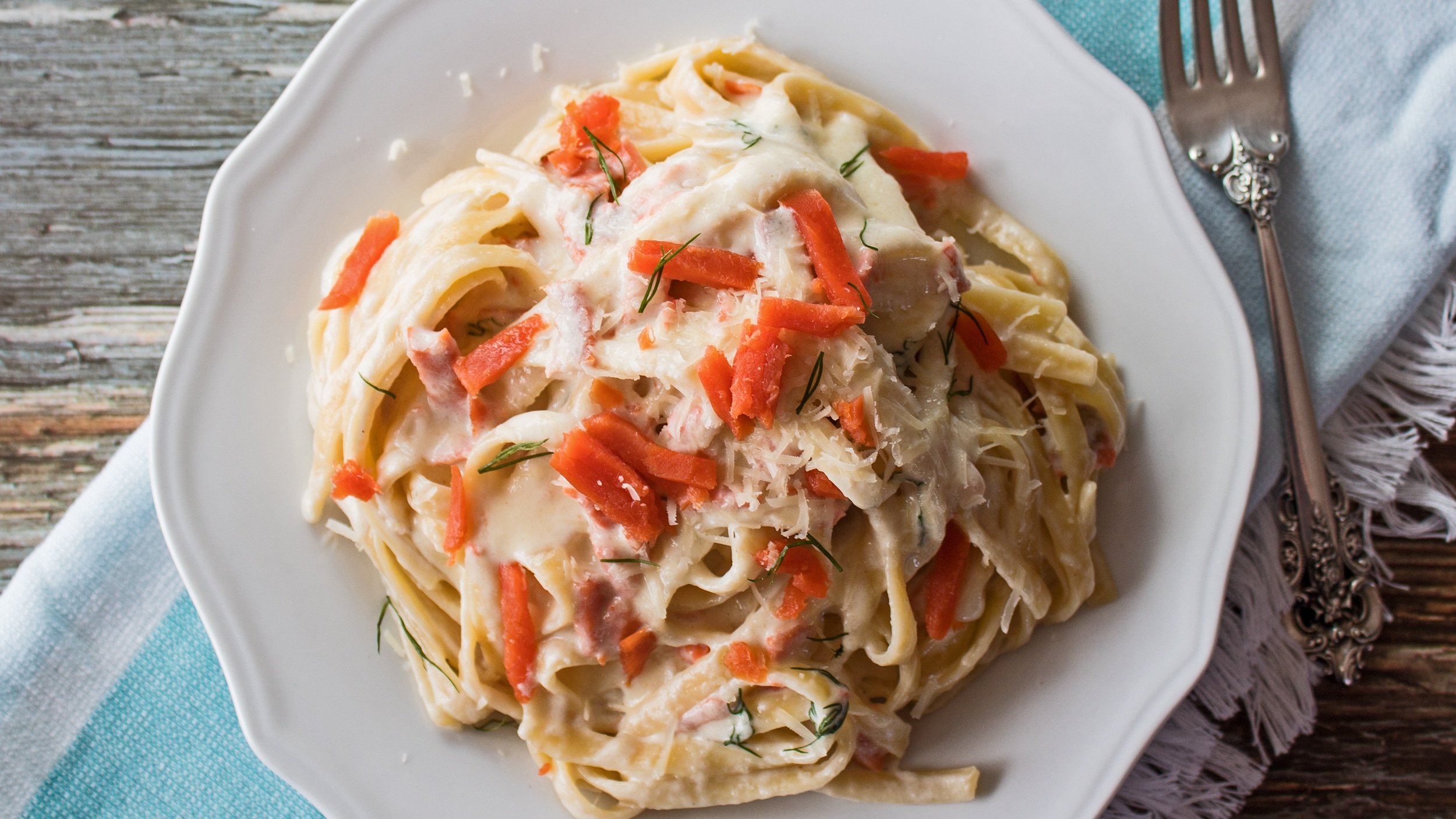 Smoked Salmon Fettuccine Alfredo (The Very Best Alfredo!) Bake It