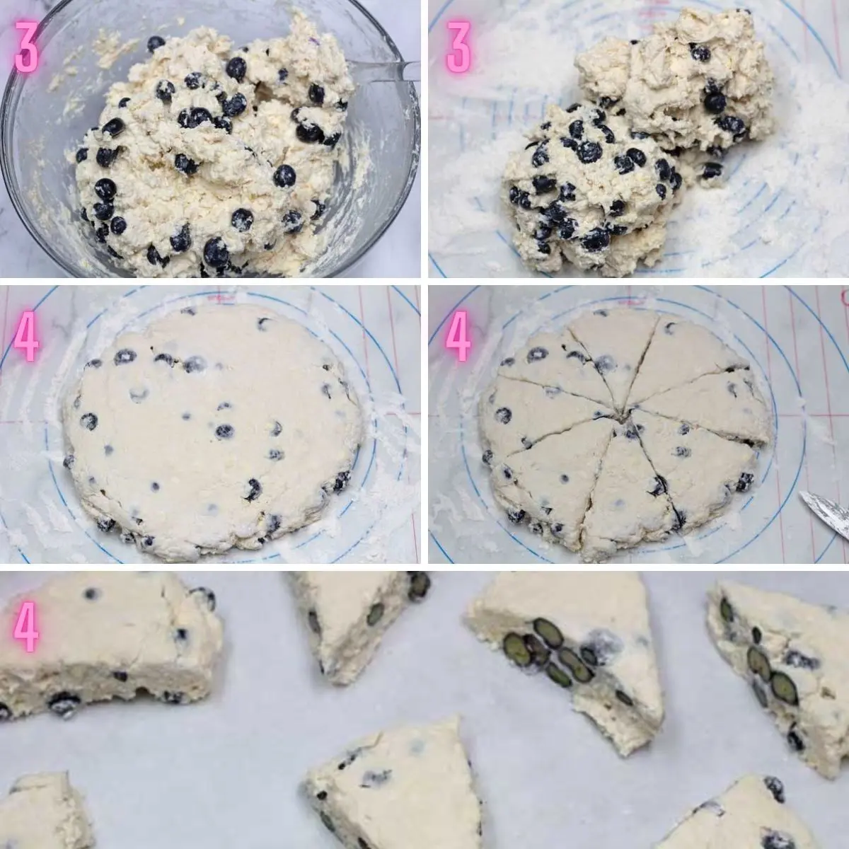 Blue cream cheese sconesprocess sequence 2.