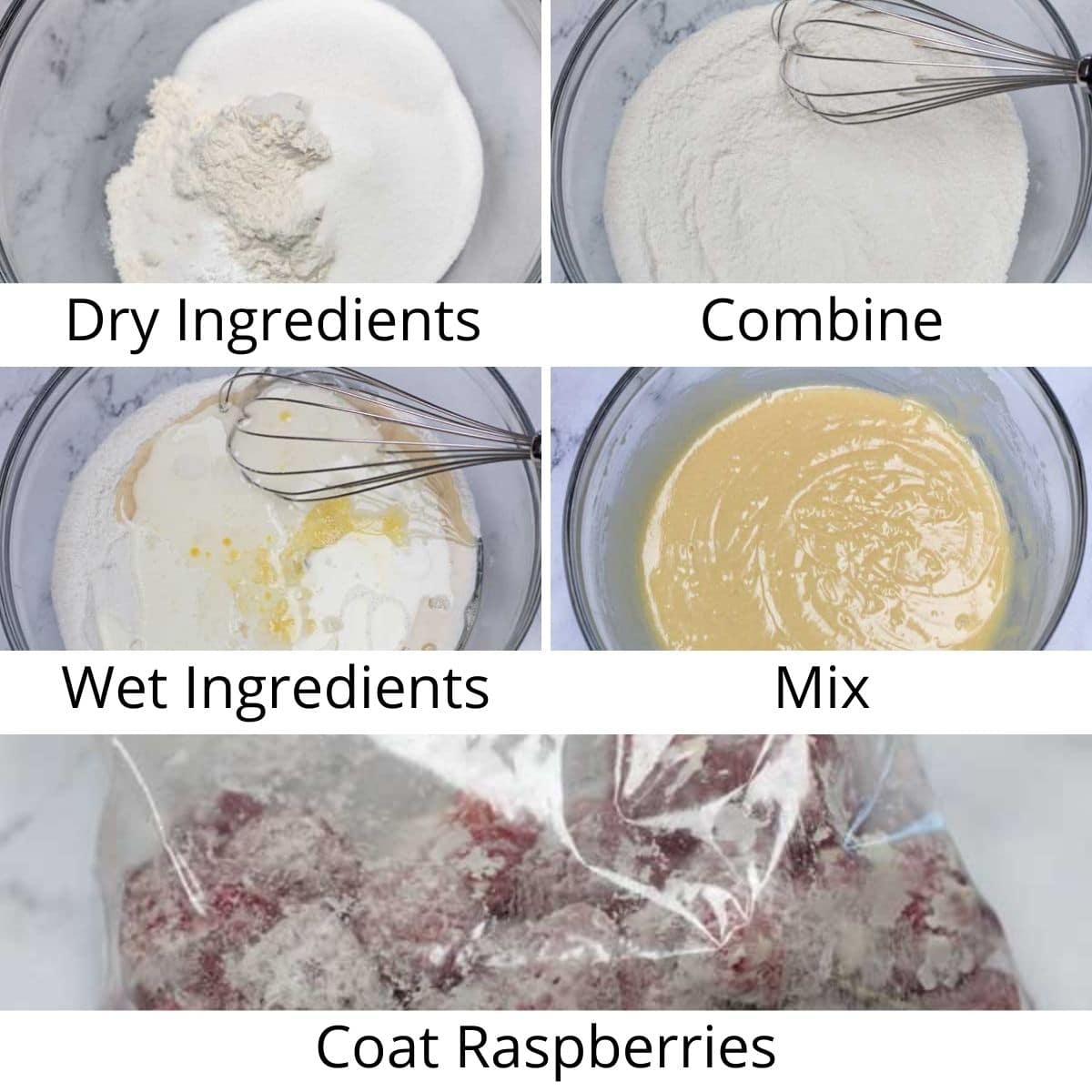 White chocolate raspberry loaf cake process photos step 1.