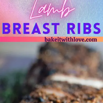 Tall pin for lamb breast ribs with 2 images and text divider.