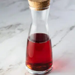 Homemade red wine vinegar to use as a substitute.