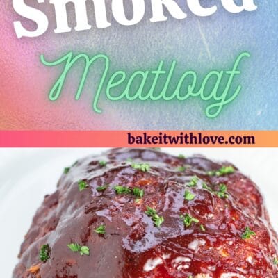 Smoked meatloaf pin with 2 images and text divider.
