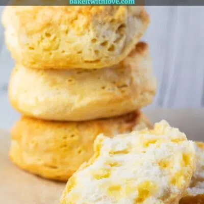 Air fryer biscuits pin with text header.
