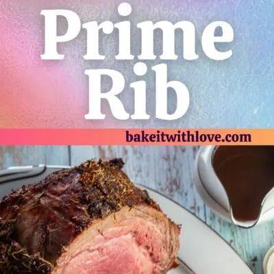 Boneless prime rib roast pin with 2 images and text divider.