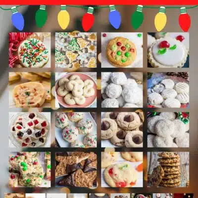 25 Days of Christmas Cookies pin with collage photos and red text block.